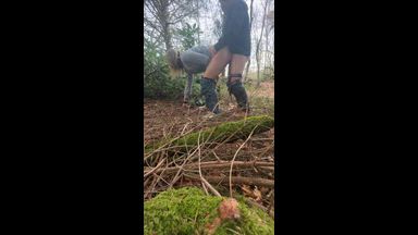 Outdoor sex, in our woods