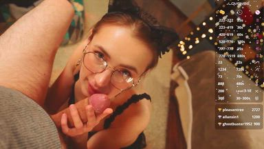 Cum flood on my glasses