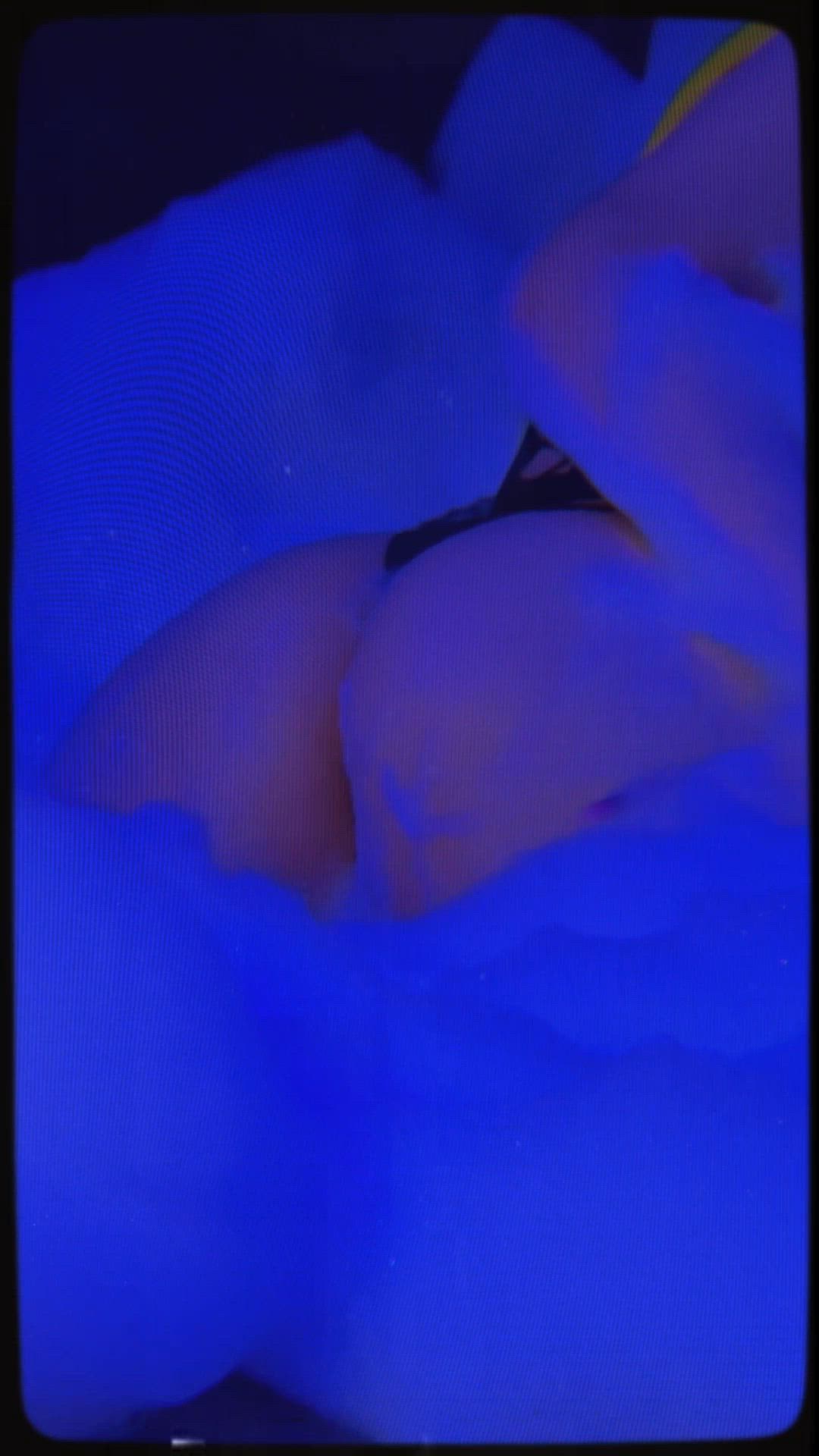 A wet neon girl