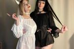 Nori the devil Lucy the angel
