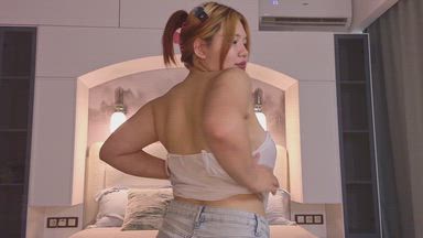 nami โ playing with my boobs in oil