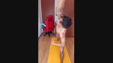 Naked yoga