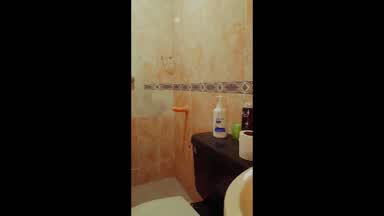 my hot cum shot in my bathroom