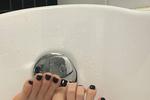 feet in the bathroom
