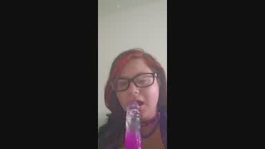 Sucking On My Purple Dildo 💜