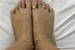 feet with rings and anklet
