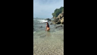 on the beach