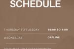 My schedule