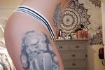 Marilyn Monroe Thigh tattoo