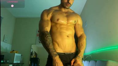 Showing off shredded Model Body - Lucas Fit