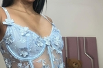 blue lingerie