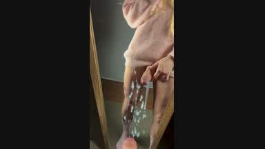 Cum on the mirror 2