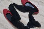 My feet with Red flip flop