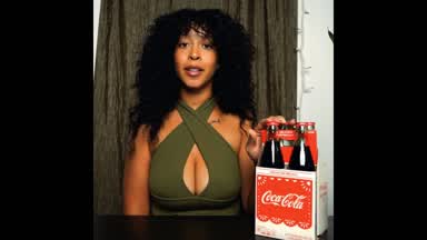 Ebony Hottie Chugs Coca-cola and BURPS