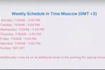My online work schedule