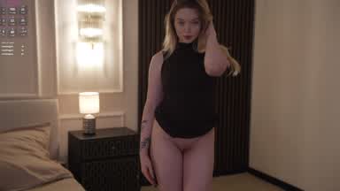 Cassy solo tits job to dildo, play with pussy, suc