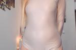 white gymnastic bodysuit