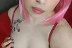 velvet with pink hair