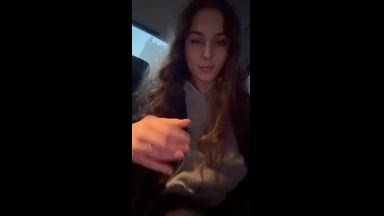 hot squirt in the car while no one sees