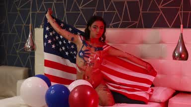 miss 4 july with body paint