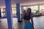 a very sexy girl at the gym