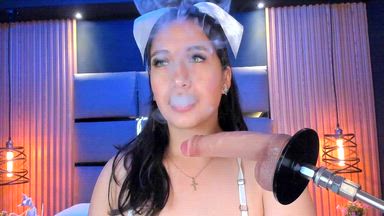 Amazing blowjob with vape smoke