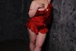 emily โ dark red silk nightgown