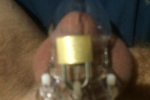 small dick cuckold — Locked in chastity wearing panties made for sissy