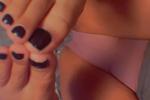 Toes/feet/pussy from the back