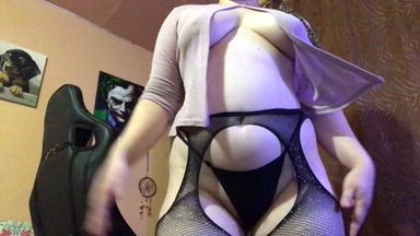 passionate dancing in sexy outfit