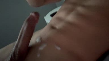 cumshot in bed w/sound