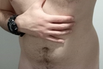 chest and hard cock