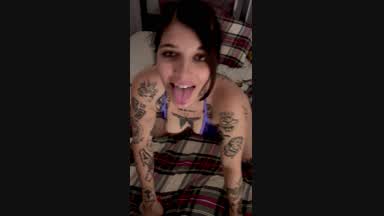 Drunk and messy blowjob