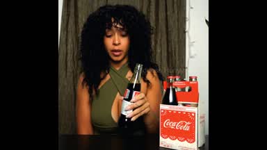 Ebony Hottie Chugs Coca-cola and BURPS