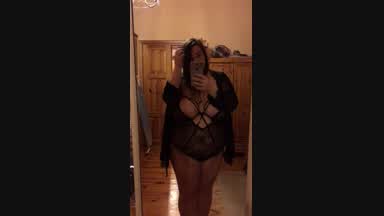 sexy black lingerie and high heels