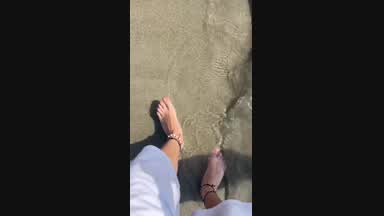 My feet on the beach