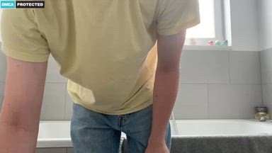 Masturbate while wearing jeans