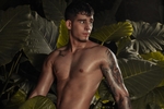 boy in oil in the jungle