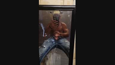 Huge Cumshot on Mirror