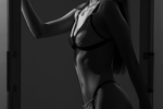black and white