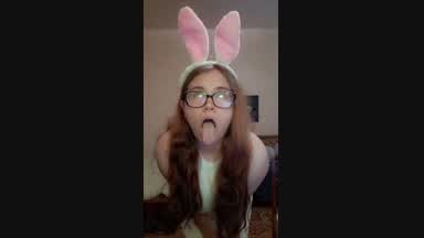 Ahegao with glasses