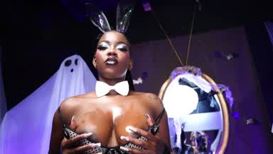 Trick or Tease Oil boobs? 🎃🐰🔥