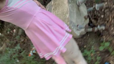 sissyjolcia — Sissy slut takes a walk in the forest caged&pluged