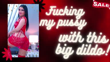 Fucking my pussy with this big dildo