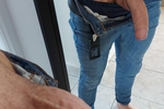 My semi hard cock in the mirror