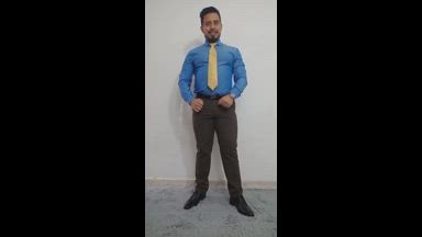 Brown and yellown tie