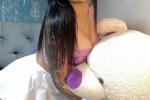 Hot princess on teddy bear