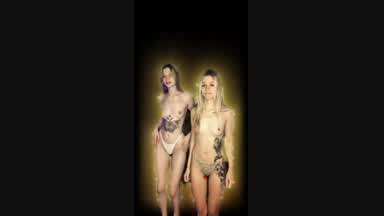 Jennifer and Ymina dance topless