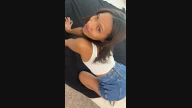 Denim mini skirt fuck POV