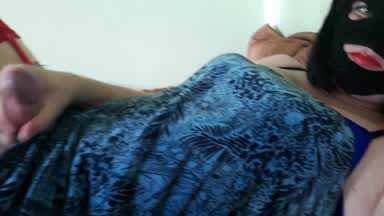 Cum on blue velvet dress